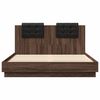 vidaXL Bed Frame with LED without Mattress Brown Oak 120x200 cm