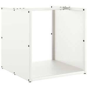 vidaXL Firewood Rack White 40x40x40 cm Cold-rolled steel