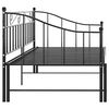 vidaXL Pull-out Sofa Bed Frame without Mattress Black Metal 90x200 cm