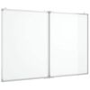 vidaXL Magnetic Whiteboard Foldable 100x80x1,7 cm Aluminium