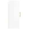 vidaXL Wall Mounted Cabinet High Gloss White 34.5x34x90 cm