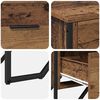 vidaXL Chest of Drawers with Drawer 2 pcs Old Wood 91 x 35.5 x 74.5 cm