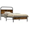vidaXL Bed Frame Without Mattress 107x203 cm Smoked Oak Engineered Wood