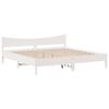 vidaXL Bed Frame with Headboard White 200x200 cm Solid Wood Pine