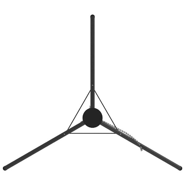 vidaXL Campfire Tripod Black 92 x 92 x 191.5 cm Steel