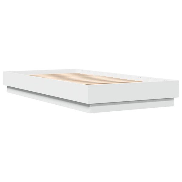 vidaXL Bed Frame without Mattress White 90x190 cm Single Engineered Wood