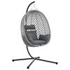 vidaXL Hanging Egg Chair Manual Anthracite and grey 104 x 100 x 191 cm