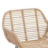 vidaXL Bar Chair 2 pcs Natural 55 x 52 x 105 cm Rattan and Iron