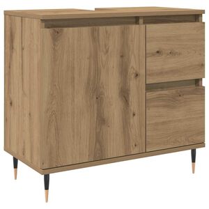 vidaXL Bathroom Cabinet Artisan Oak 65x33x60 cm Engineered Wood
