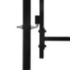 vidaXL Fence Gate Double Door with Spike Top Steel 299.5x224.5 cm Black