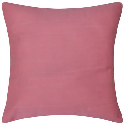4 Pink Cushion Covers Cotton 40 x 40 cm