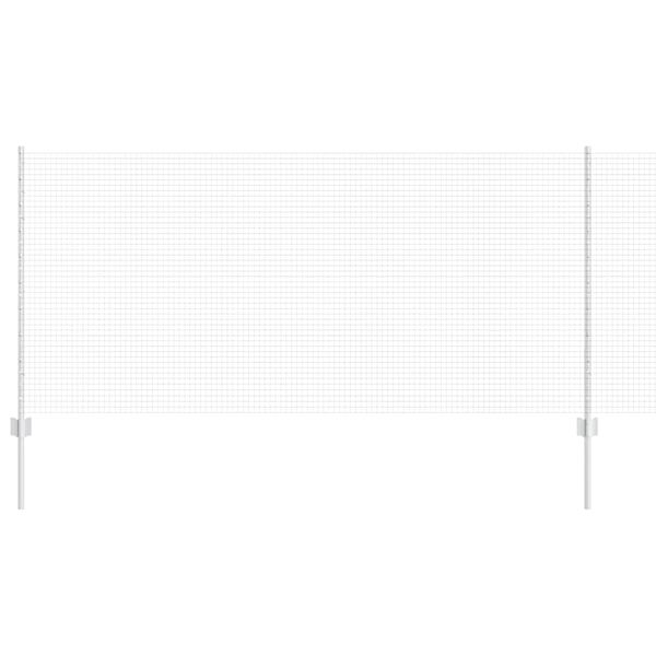 vidaXL Fence with Post Silver 1 x 10 m Steel