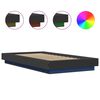 vidaXL Bed Frame with LED Lights without Mattress Black 90x190cm