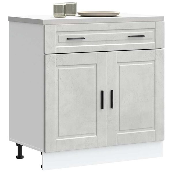 vidaXL Kitchen Base Cabinet&nbsp;Porto Concrete Grey Engineered Wood