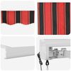 vidaXL Retractable Awning Red and Black 400 x 300 cm Fabric and Metal