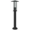 vidaXL Outdoor Floor Lamps 3pcs Black 60 cm Stainless Steel