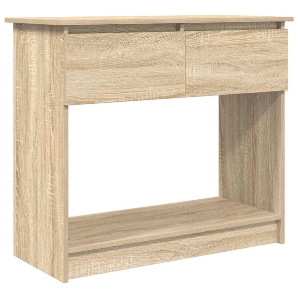 vidaXL Console Table with Drawers Sonoma Oak 85.5x38.5x74.5 cm