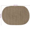 vidaXL Area Rugs Oval Grey 122 x 183 cm Jute