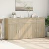 vidaXL Sideboards 2 pcs Sonoma Oak 79x38x80 cm Engineered Wood