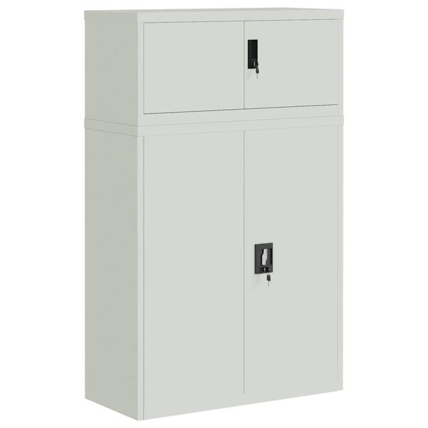 vidaXL File Cabinet Light Grey 90x40x145 cm Steel