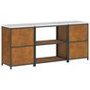 vidaXL Kitchen Storage Set with Shelf 3 pcs Rusty Weathering Steel