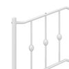 vidaXL Metal Headboard White 180 cm