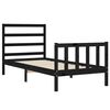 vidaXL Bed Frame without Mattress Black 100x200 cm Solid Wood Pine