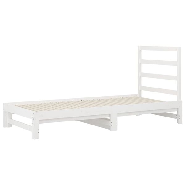 vidaXL Pull-out Day Bed without Mattress White 2x(90x190) cm