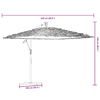vidaXL Garden Parasol with Steel Pole White 246x246x230 cm