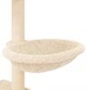 vidaXL Cat Tree with Sisal Scratching Posts Cream 117 cm