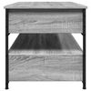 vidaXL Coffee Table Grey Sonoma 85x50x50 cm Engineered Wood and Metal
