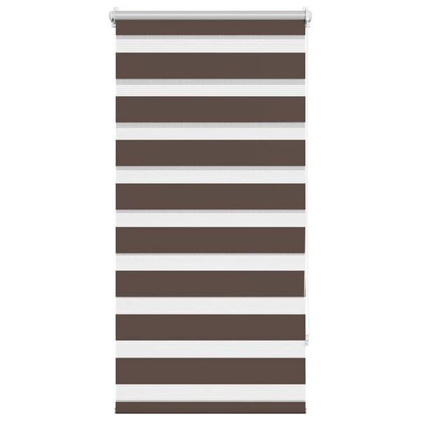 vidaXL Zebra blind 80.9x150 cm Fabric Width 76.7 cm coffee
