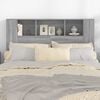 vidaXL Headboard Cabinet Grey Sonoma 140x18.5x104.5 cm