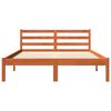 vidaXL Bed Frame without Mattress Wax Brown 120x190 cm Small Double Solid Wood Pine