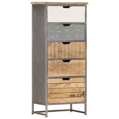 vidaXL Drawer Cabinet 45x30x105 cm Solid Mango Wood