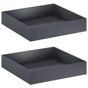 vidaXL Garden Planter 2 pcs Anthracite 80 x 80 x 20 cm