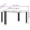 vidaXL Gazebo with Double Roof Cream 3.94x2.96 m Steel