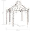 vidaXL Garden Pavilion Antique Brown 400x258x378 cm Iron
