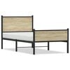 vidaXL Metal Bed Frame without Mattress Sonoma Oak 100x200 cm
