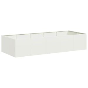 vidaXL Planter White 200x80x40 cm Steel
