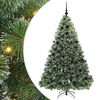 vidaXL Artificial Christmas Tree with 300 LEDs Green 180 cm PE and PVC