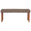 vidaXL Bench 110 cm Natural Kubu Rattan and Solid Mahogany Wood