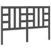 vidaXL Bed Headboard Grey 166x4x100 cm Solid Wood Pine