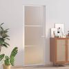 vidaXL Interior Door 76x201.5 cm White Matt Glass and Aluminium
