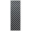 vidaXL Rug Runner LESAKA Black and white 80 x 250 cm Diamond Velvet