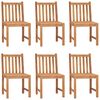 vidaXL 7 Piece Garden Dining Set 140x80 cm Solid Teak Wood