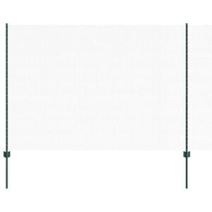 vidaXL Welded Wire Fence 50 x 1.6 m (W x H) PVC-Coated Steel Green