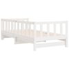 vidaXL Day Bed with Trundle without Mattress White 90x190 cm Single Solid Wood