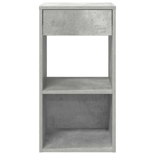 vidaXL Bedside Cabinets with Drawer 2 pcs Concrete Grey 35x34x66.5 cm