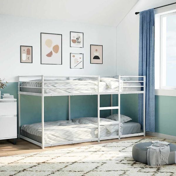 vidaXL Bunk Bed without Mattress White 80x200 cm Steel